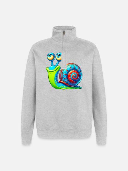 Snail - Quarter-Zip Sweatshirt - heather grey