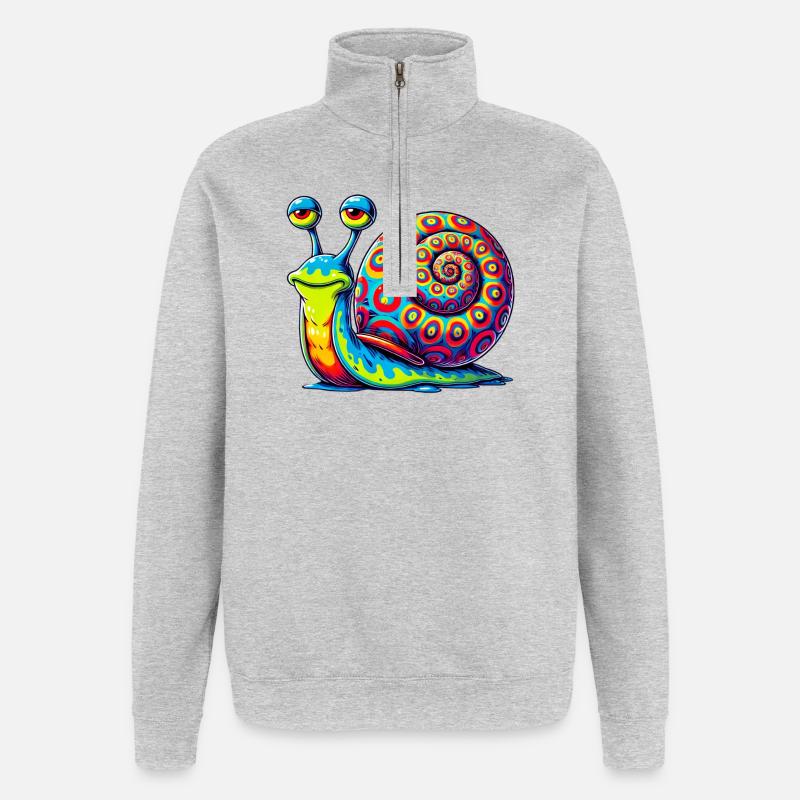 Snail - Quarter-Zip Sweatshirt - heather grey
