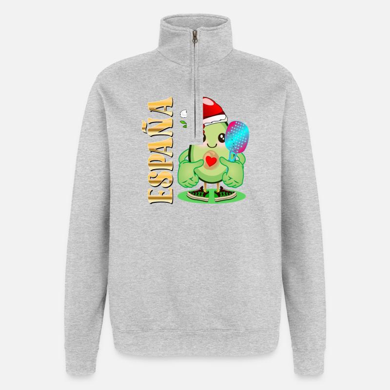 JOYEUX NOËL AVOCAT AVOCAT PADDLE - Sweat à zip 1/4 - gris chiné