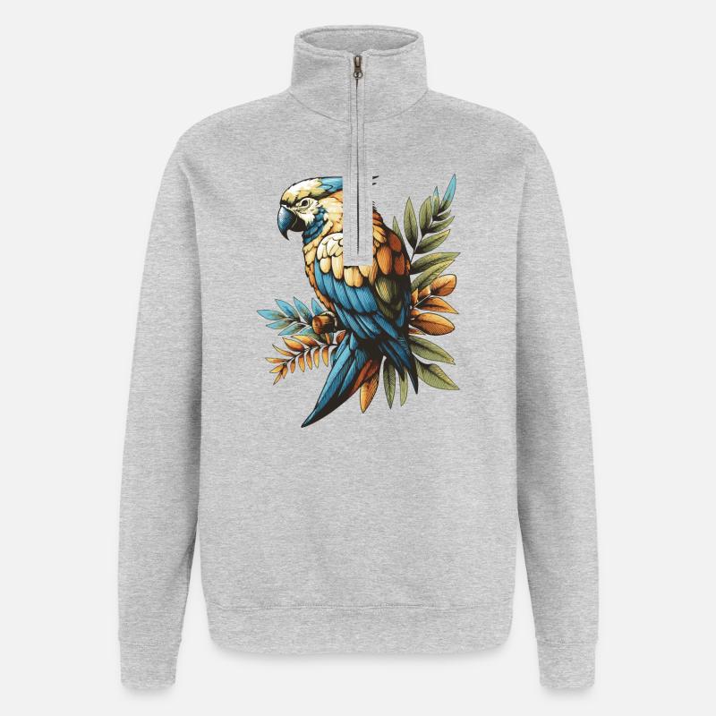 Parrot - Quarter-Zip Sweatshirt - heather grey