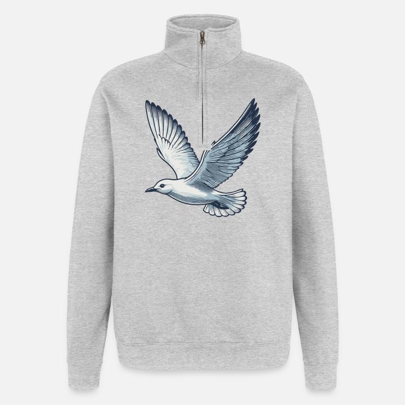 Gull - Quarter-Zip Sweatshirt - heather grey
