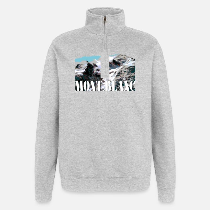 Blanc - Quarter-Zip Sweatshirt - heather grey