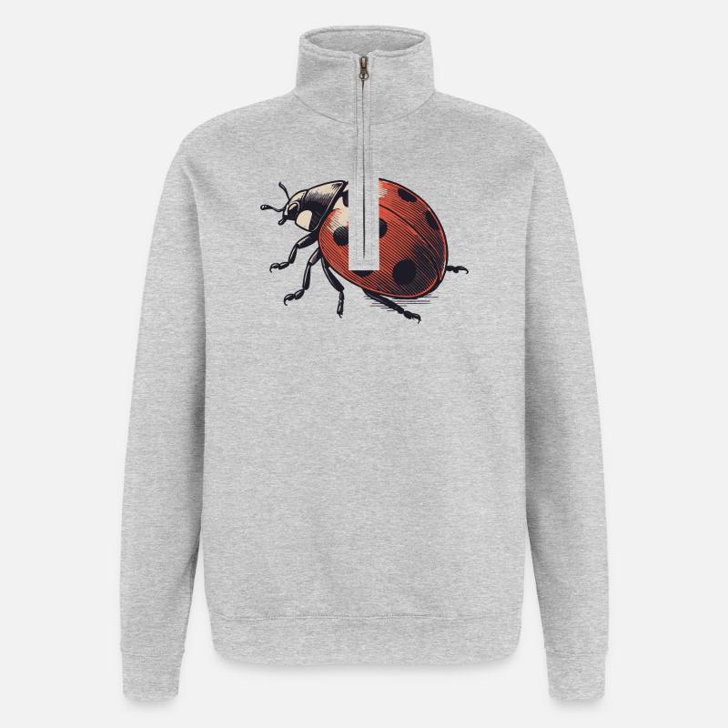 Mutschekiepchen - Sweat à zip 1/4 - gris chiné
