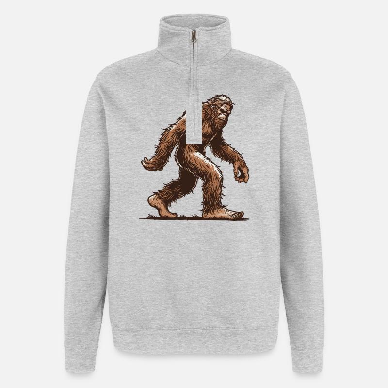Sasquatch - Sweat à zip 1/4 - gris chiné