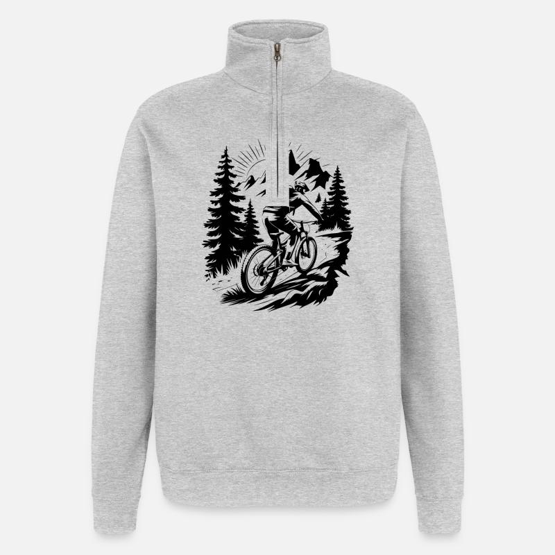 VTT VTT - Sweat à zip 1/4 - gris chiné