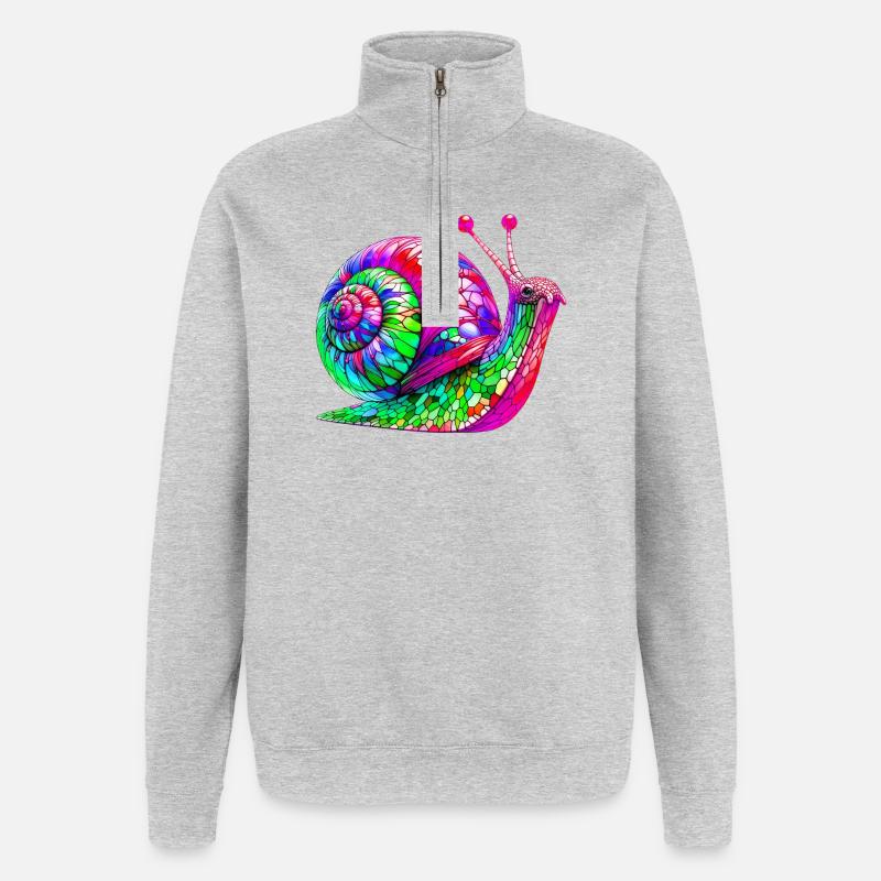 Snail - Quarter-Zip Sweatshirt - heather grey