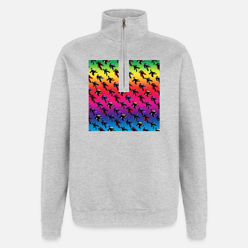 Danseurs - Sweat à zip 1/4 - gris chiné