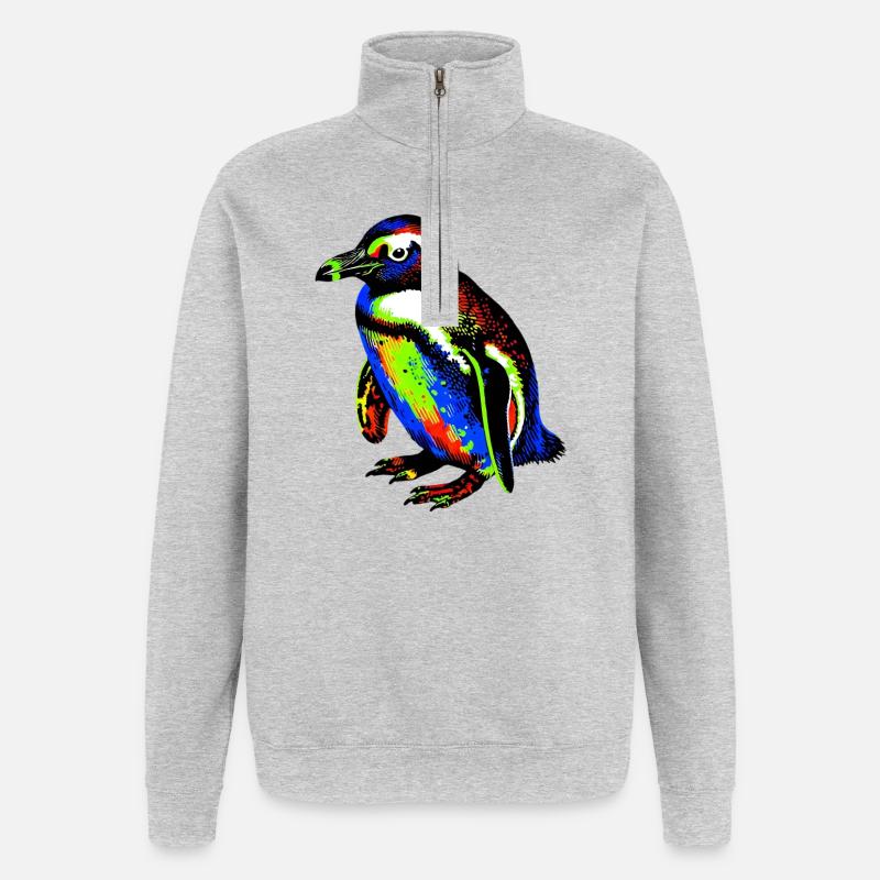 Penguin - Quarter-Zip Sweatshirt - heather grey