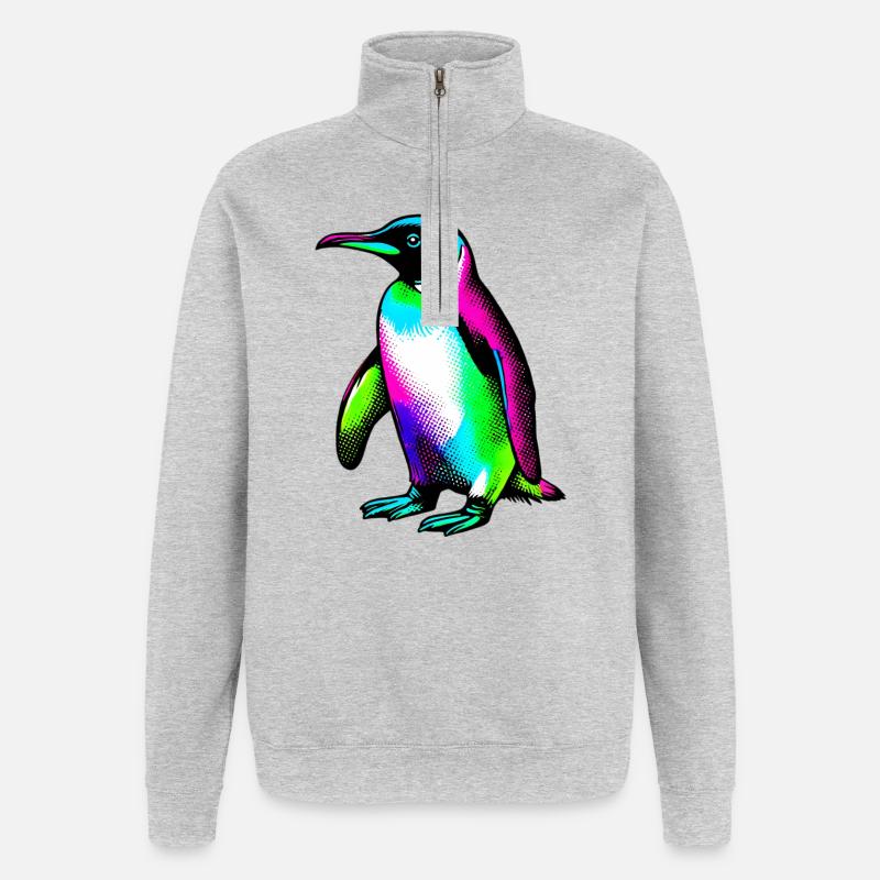Penguin - Quarter-Zip Sweatshirt - heather grey
