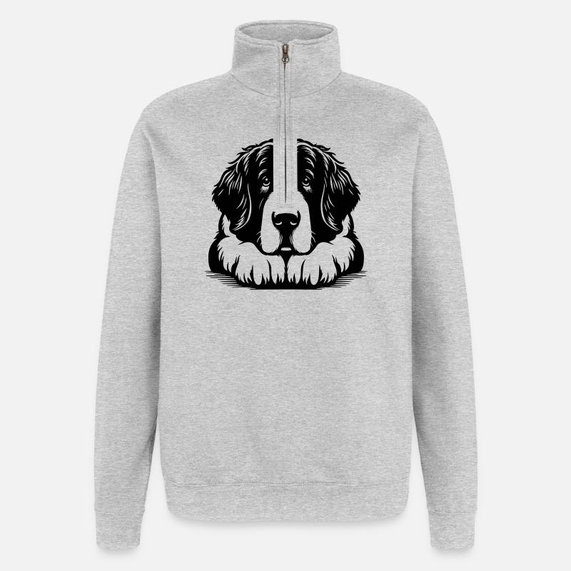 Landseer - Quarter-Zip-Sweatshirt - Grau meliert