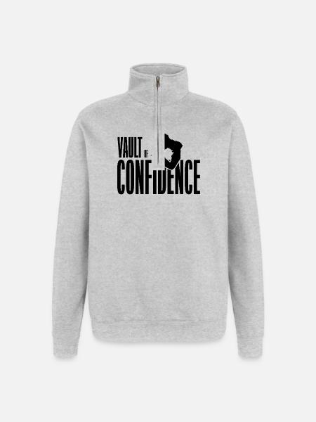 Parkour Vault of Confidence - Quarter-Zip-Sweatshirt - Grau meliert