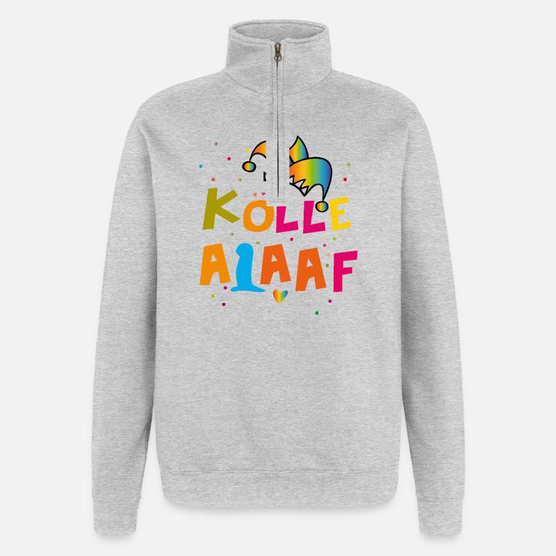 Carnaval de Kölle Alaaf - Sweat à zip 1/4 - gris chiné