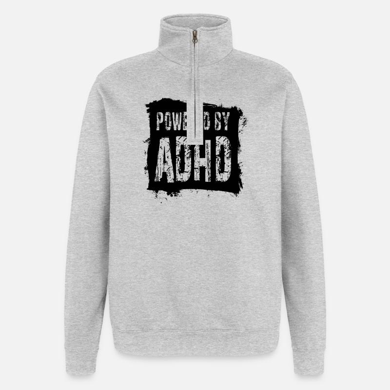 ADHD - Quarter-Zip Sweatshirt - heather grey