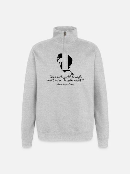 Luxemburg Fesseln - Quarter-Zip-Sweatshirt - Grau meliert