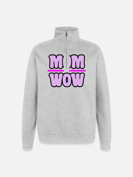 mom - Quarter-Zip Sweatshirt - heather grey