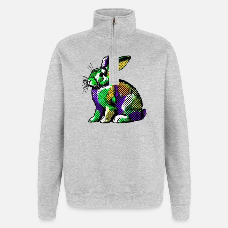 Rabbit - Quarter-Zip Sweatshirt - heather grey