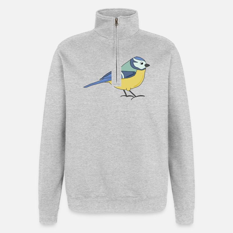 small blue, multicoloured - Quarter-Zip Sweatshirt - heather grey
