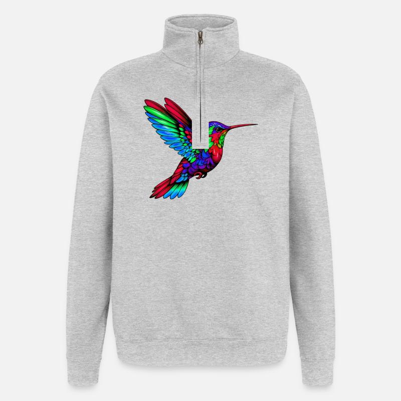 Kolibri - Quarter-Zip-Sweatshirt - Grau meliert