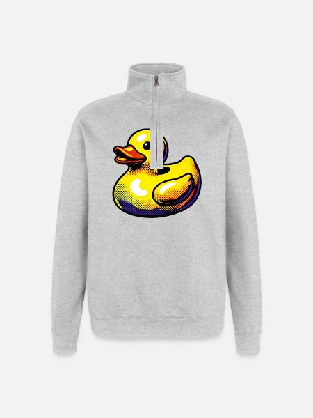 Duckling Duck Duck Duck - Quarter-Zip Sweatshirt - heather grey