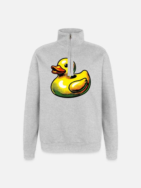 Duckling Duck Duck Duck - Quarter-Zip Sweatshirt - heather grey