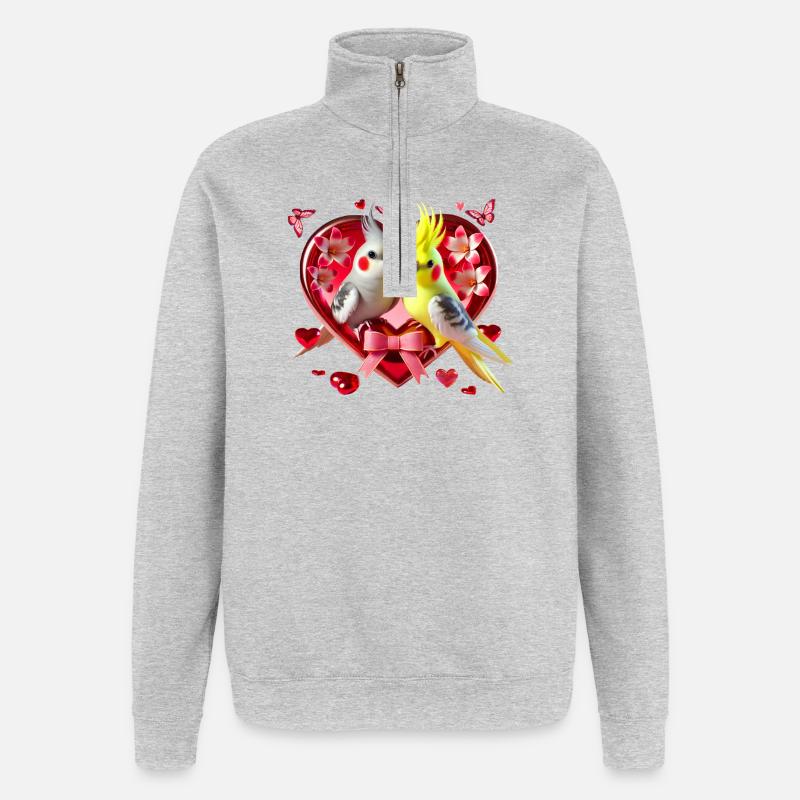 Nymphenheart (07) - Quarter-Zip-Sweatshirt - Grau meliert