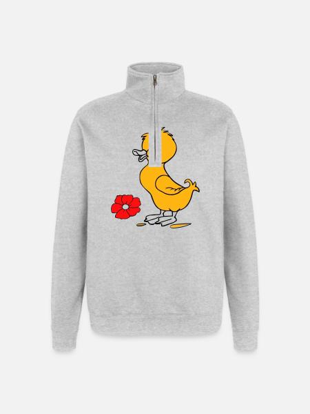 Easter chicks Happy Easter - Quarter-Zip Sweatshirt - heather grey