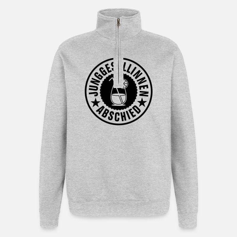 Junggesellinnen Abschied Cocktail - Quarter-Zip-Sweatshirt - Grau meliert