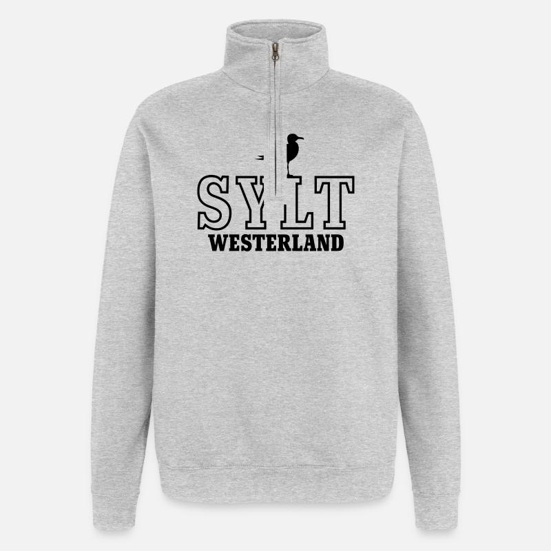 Sylt Westerland - Quarter-Zip Sweatshirt - heather grey