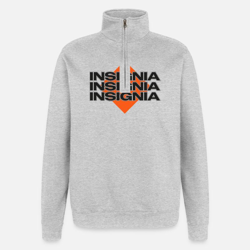 Insignia Power – Striking Statement - Quarter-Zip Sweatshirt - heather grey