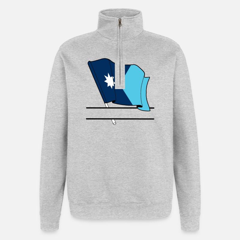 Flagge Minnesota Textbanner - Quarter-Zip-Sweatshirt - Grau meliert