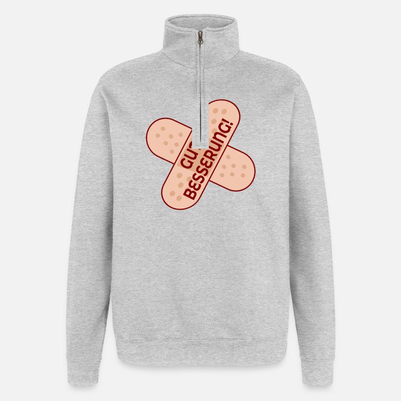 GUTE BESSERUNG PFLASTER - Quarter-Zip-Sweatshirt - Grau meliert