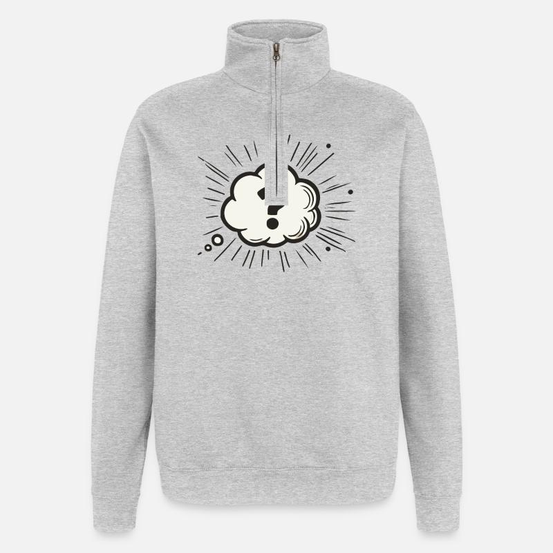 Quest - Quarter-Zip-Sweatshirt - Grau meliert