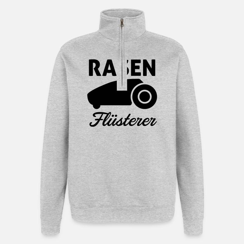 Rasen Flüsterer - Quarter-Zip-Sweatshirt - Grau meliert