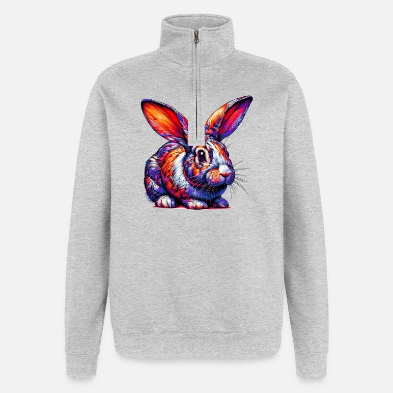 Rabbit - Quarter-Zip Sweatshirt - heather grey