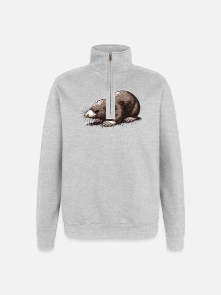 Mole - Quarter-Zip Sweatshirt - heather grey