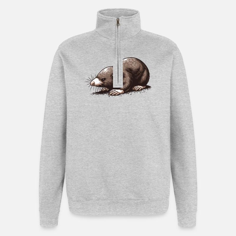 Mole - Quarter-Zip Sweatshirt - heather grey