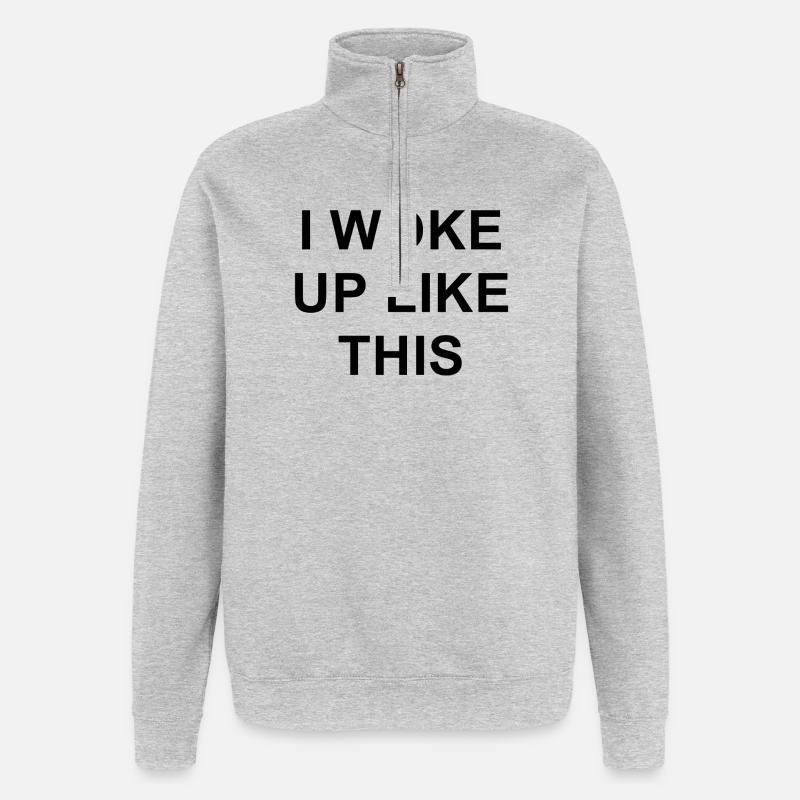 Conception d’impression géométrique abstraite - Sweat à zip 1/4 - gris chiné