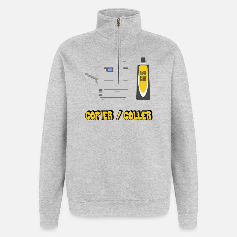 Copy and paste - Quarter-Zip Sweatshirt - heather grey