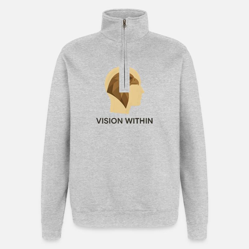 Vision Within - Quarter-Zip Sweatshirt - heather grey