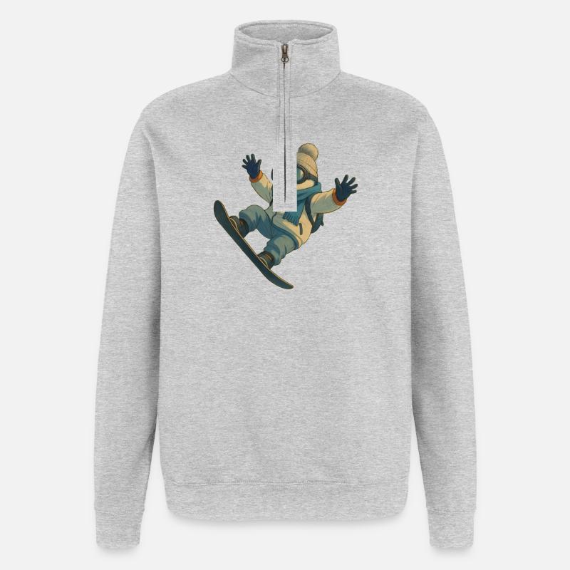Snowbound - Sweat à zip 1/4 - gris chiné