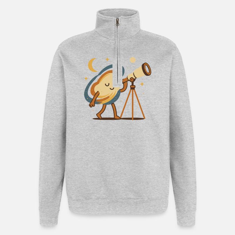 Galactic Explorer - Quarter-Zip Sweatshirt - heather grey