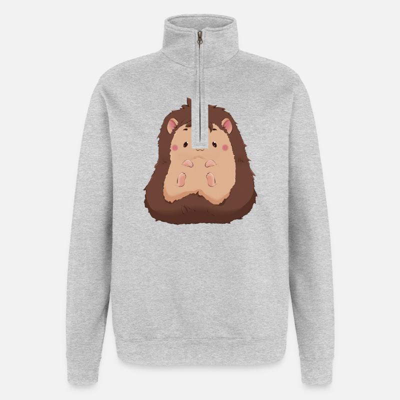 Igel - Quarter-Zip-Sweatshirt - Grau meliert