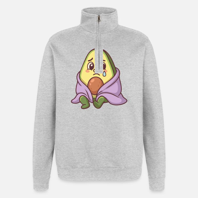 Trauriger Anwalt - Quarter-Zip-Sweatshirt - Grau meliert