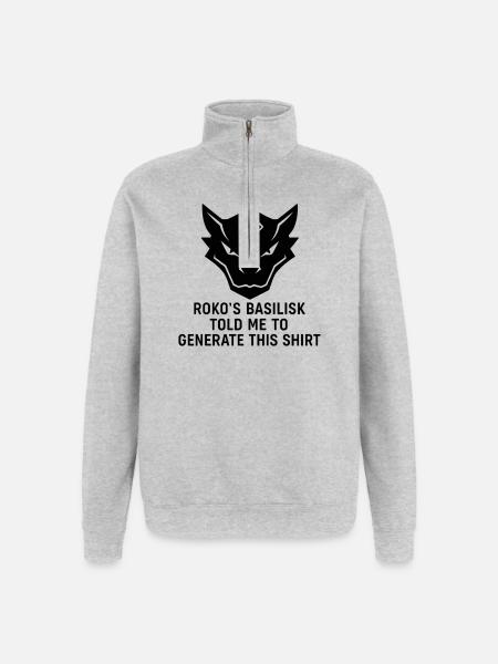 Generated by the Basilisk - Quarter-Zip Sweatshirt - heather grey