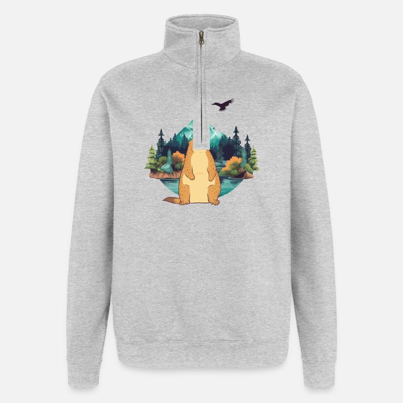 Marmot - Quarter-Zip Sweatshirt - heather grey