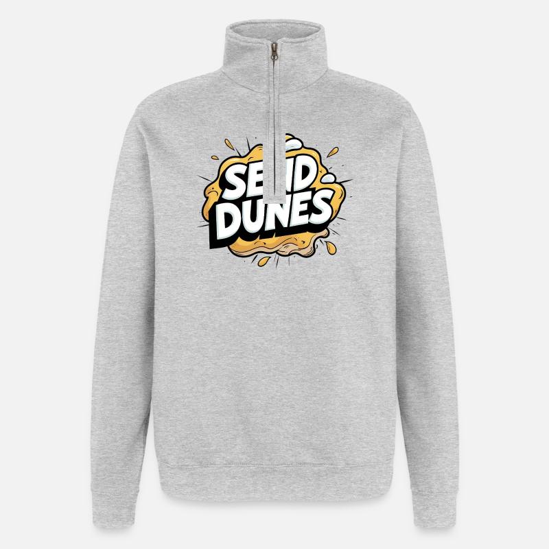 Envoyer Dunes - Sweat à zip 1/4 - gris chiné