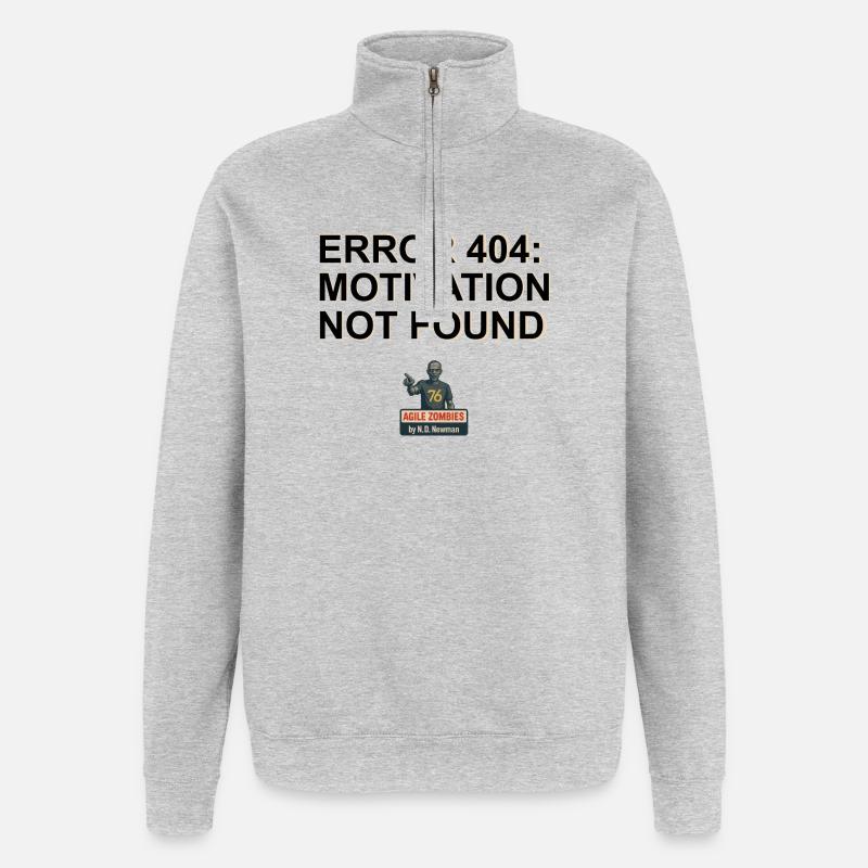 Erreur 404 : Motivation introuvable - Sweat à zip 1/4 - gris chiné