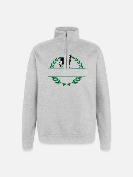 Dairy cow with its own name - Quarter-Zip Sweatshirt - heather grey
