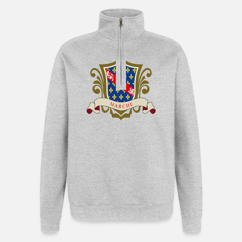 Gehen - Quarter-Zip-Sweatshirt - Grau meliert