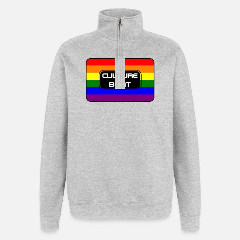 Kultur Beat Pride Logo - Quarter-Zip-Sweatshirt - Grau meliert